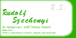 rudolf szechenyi business card